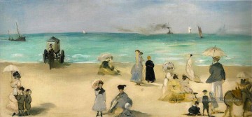  Manet Art - Sur la plage de Boulogne réalisme impressionnisme Édouard Manet